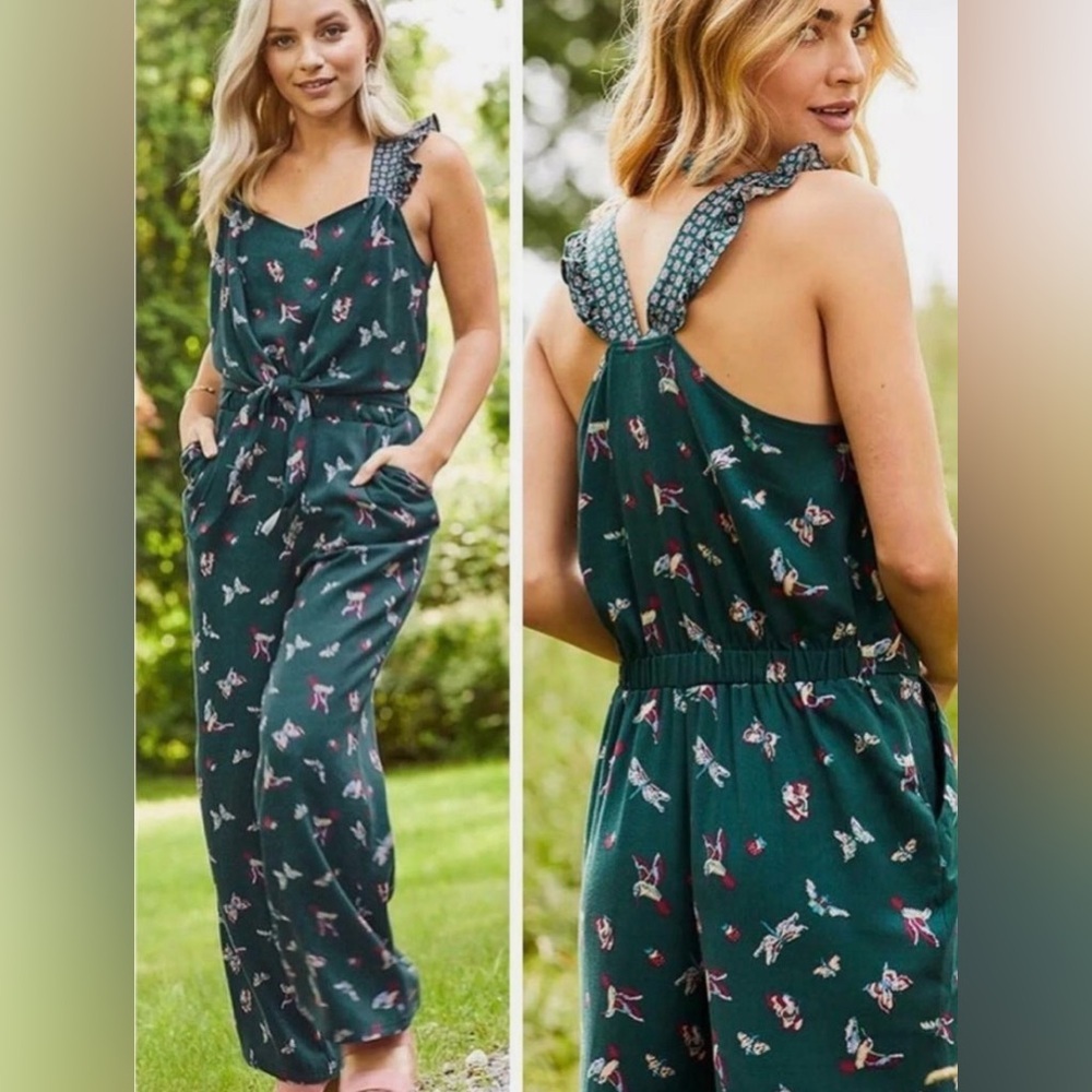Matilda Jane Choose Your Own Path Evergreen Dream Jumpsuit Size S NWT